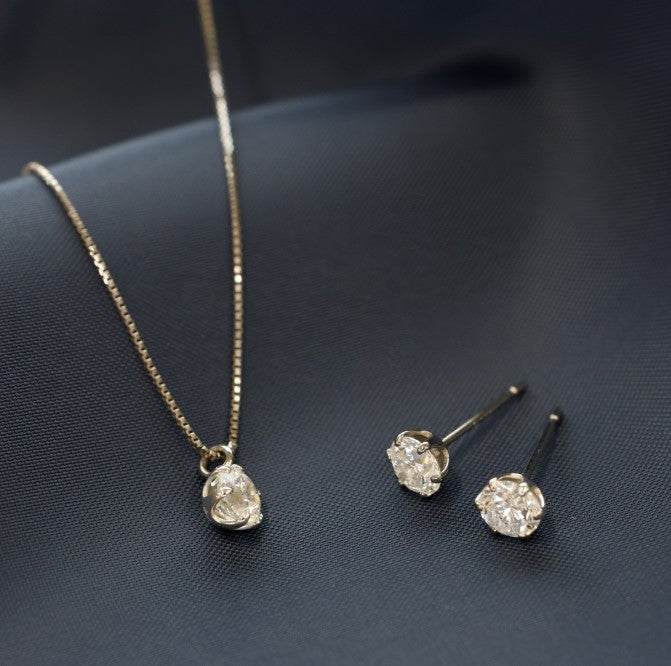 Bicolor Quartz 18K White Gold Earrings
